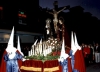 Procesión católica. Acto donde diferentes figuras escultóricas de representaciones religiosas son transportadas por las calles de la ciudad ante los creyentes