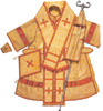 Estola. Vestidura de obispo ortodoxo. El báculo significa el poder del sacerdote sobre su grey. Las estolas se hacían de lana para simbolizar que el sacerdote era el pastor del rabaño